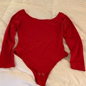 a new day Scarlet Red Long Sleeve Bodysuit